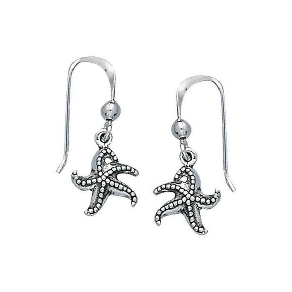 Sterling Silver Starfish Earrings - Picture 3 of 3